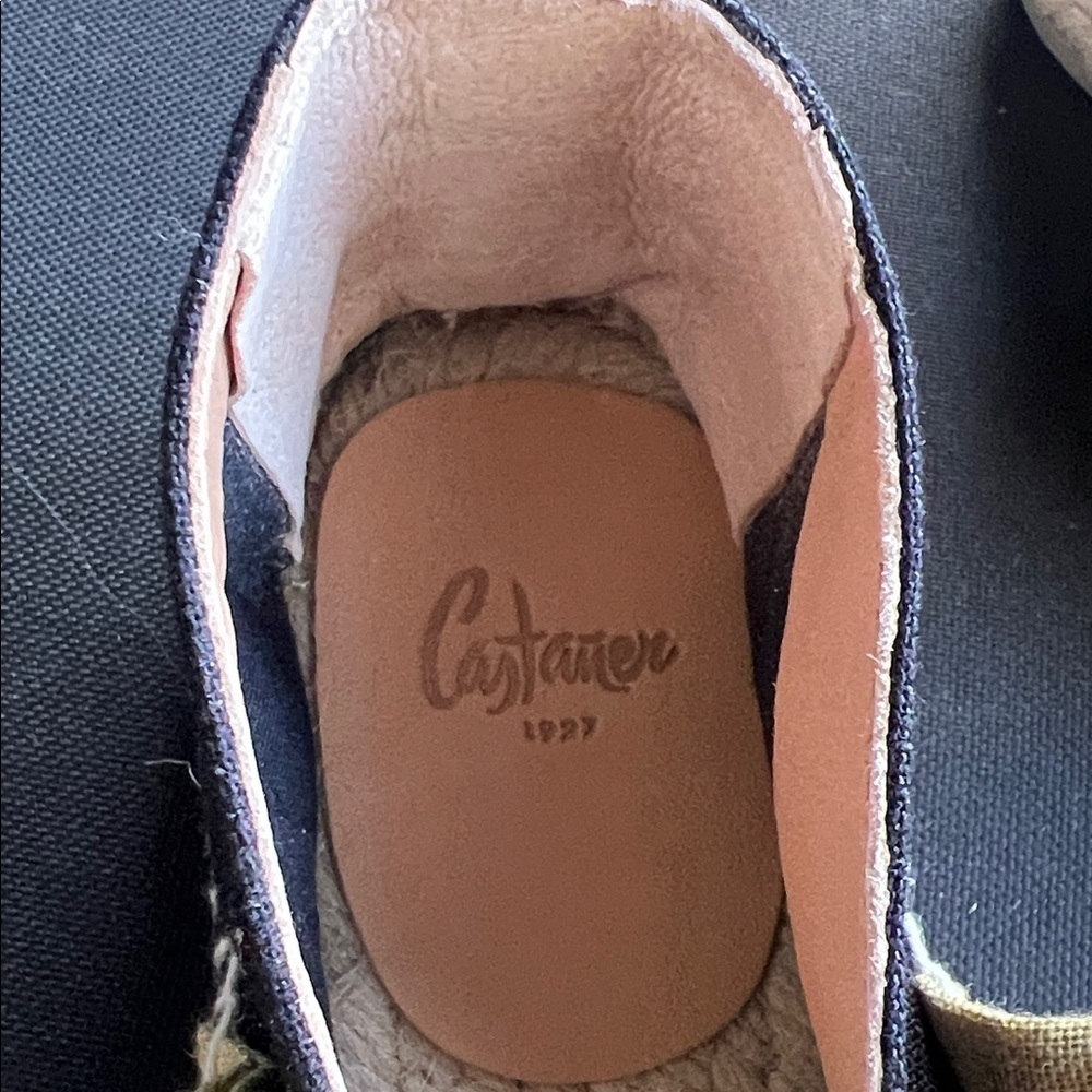 Castaner Parker Black and Olive Espadrilles 38-7.5 Size Like New - Picture 2 of 6